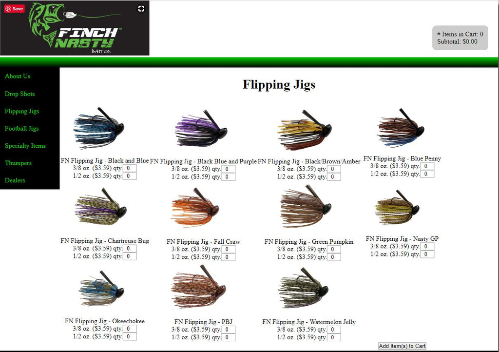 Finch Nasty Website Evolution. Remember this?